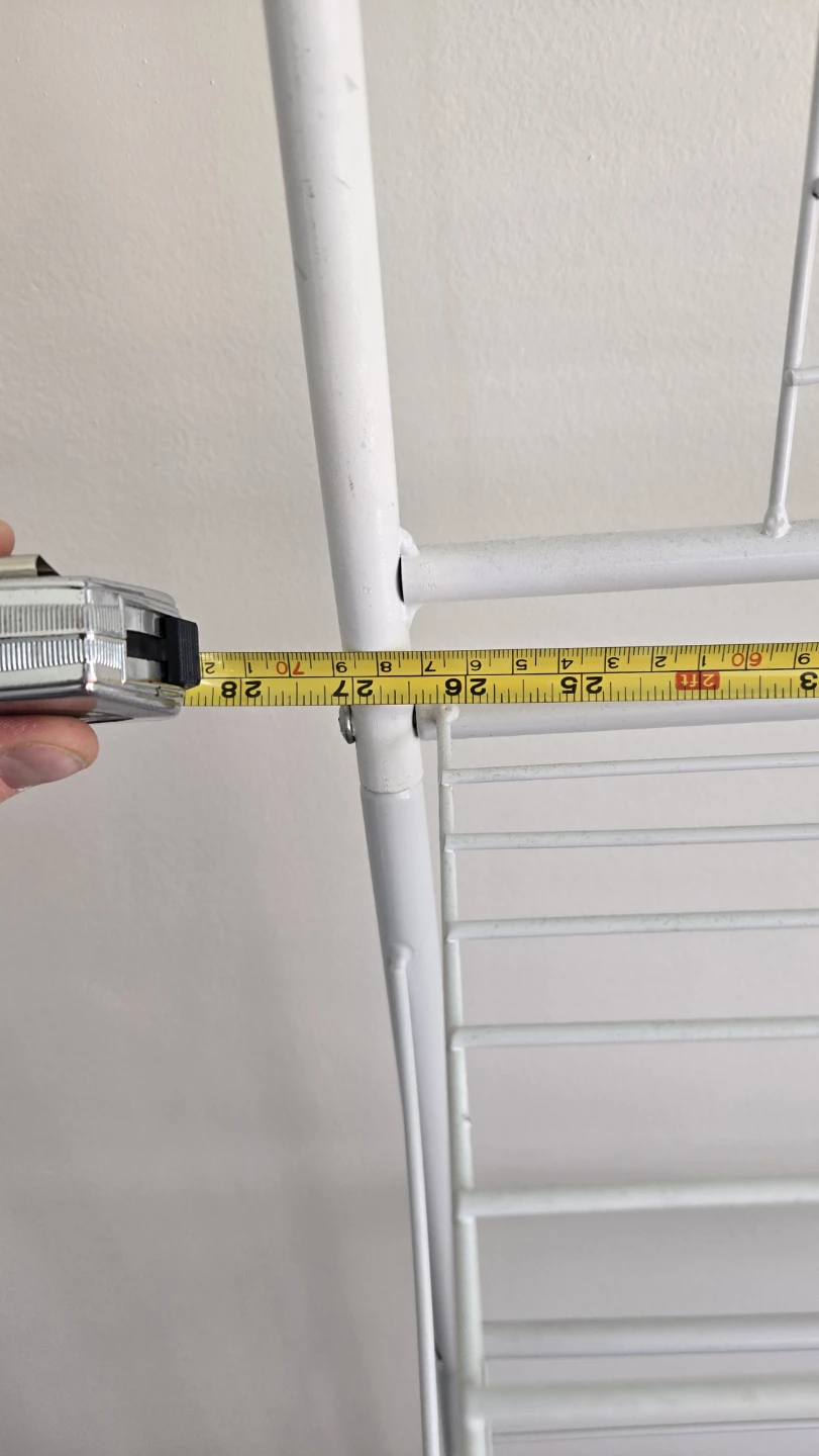 White Metal Over-the-Toilet Shelf Unit - photo 3