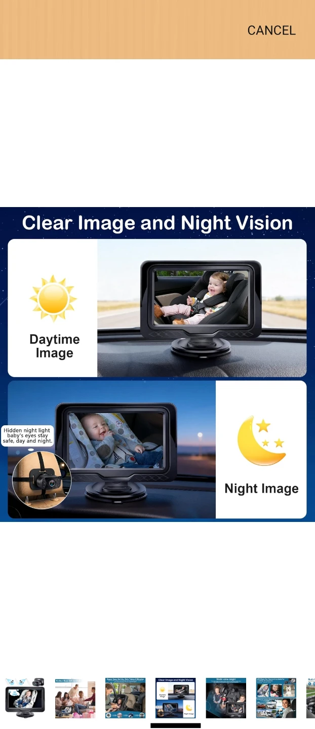 HD 1080P Baby Car Camera Monitor - photo 4