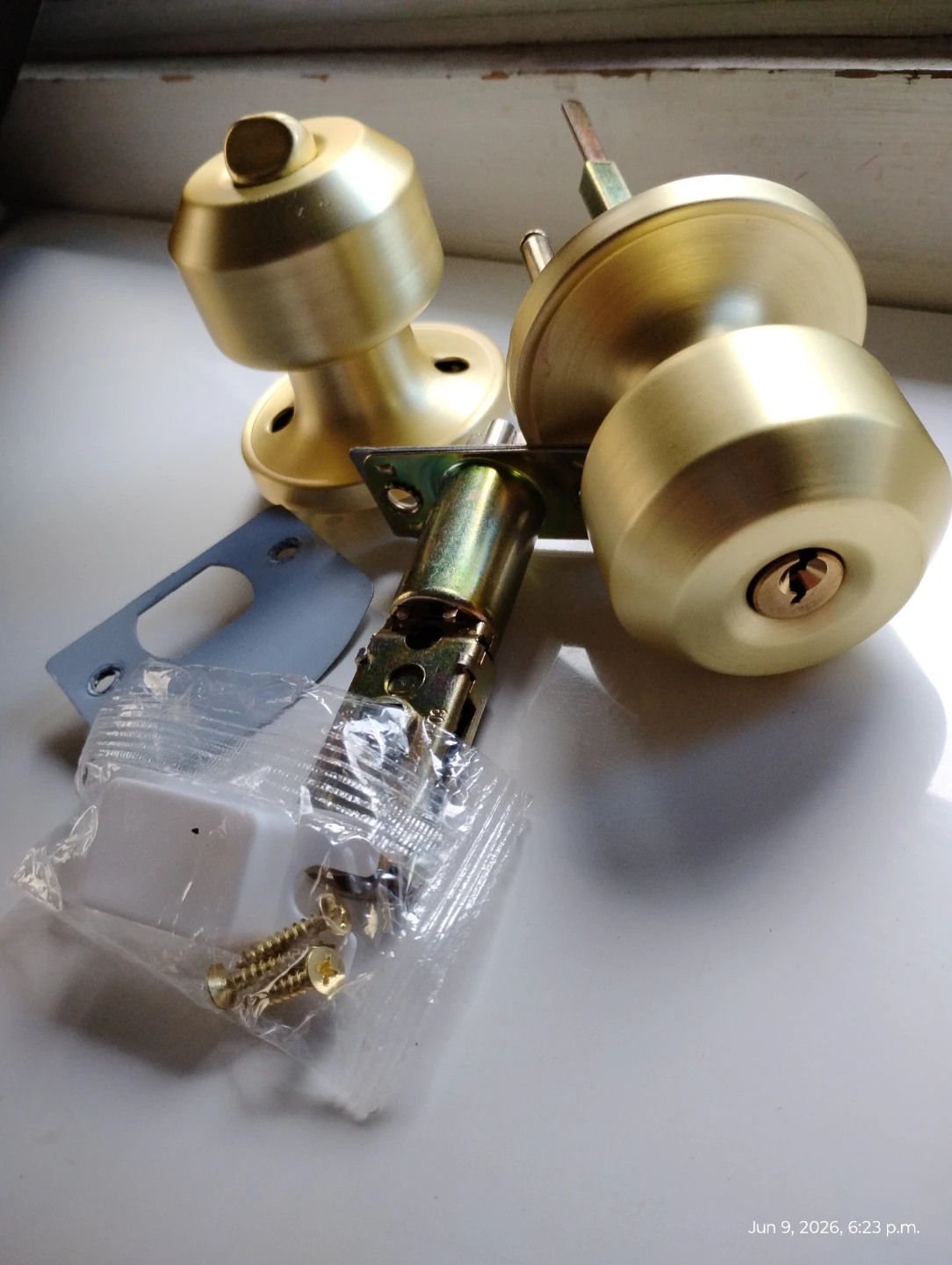 Brass Door Knob Lock Set
