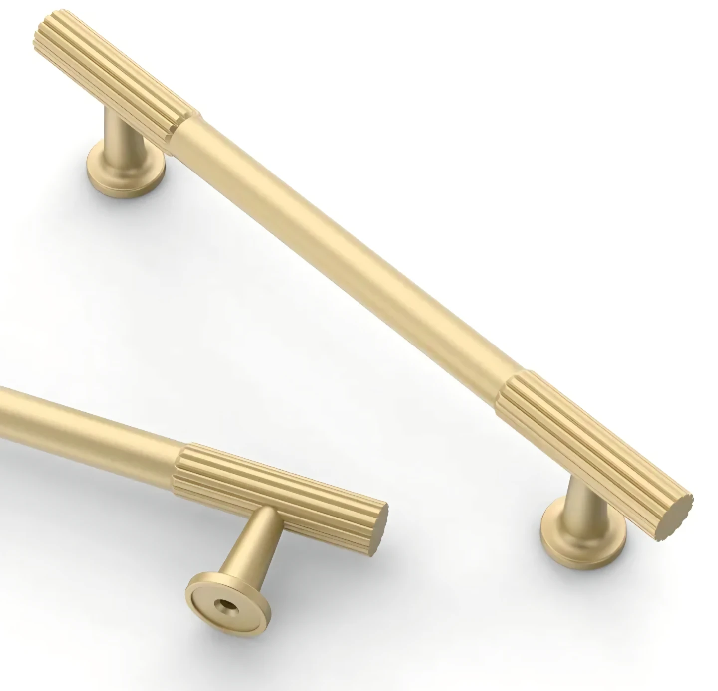 10 Pack - Brushed Gold Cabinet Handles – 5” Pulls – NEW