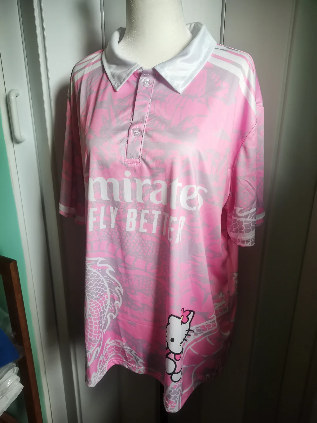 Pink Dragon EMIRATES Hello Kitty Polo Shirt