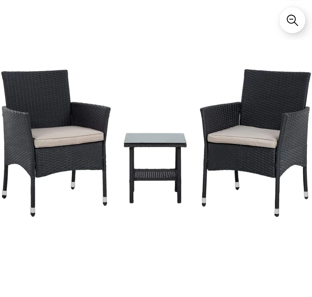 2 Chairs and 1 Side Table Set