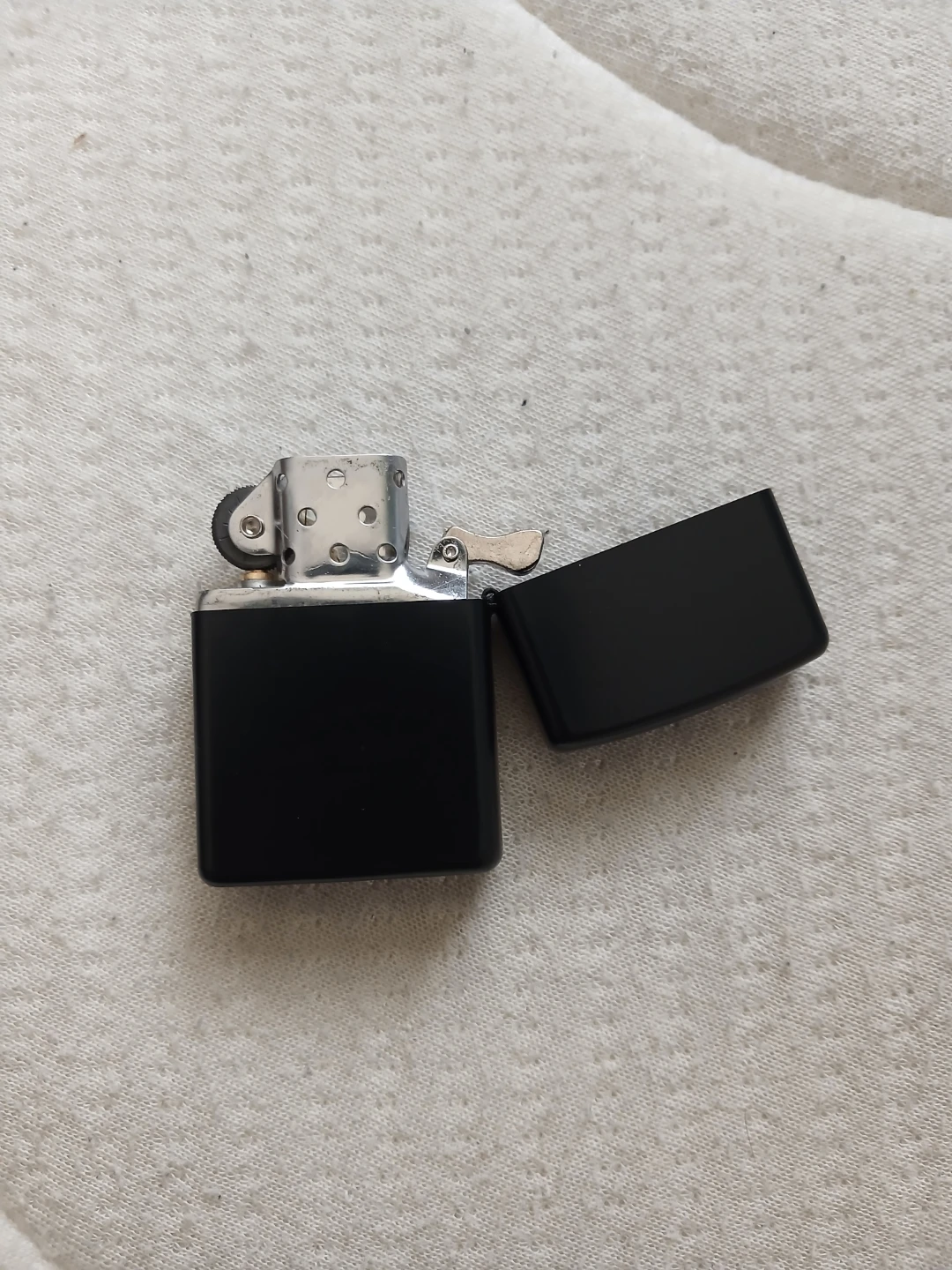 Black Zippo Style Lighter With Replacement Parts - photo 5