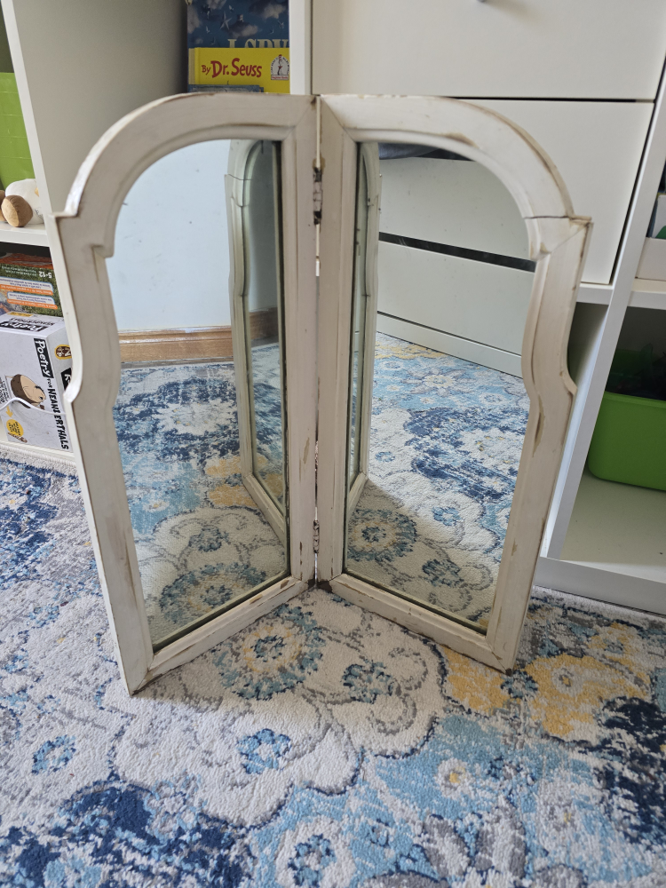 Vintage Double Folding Mirror