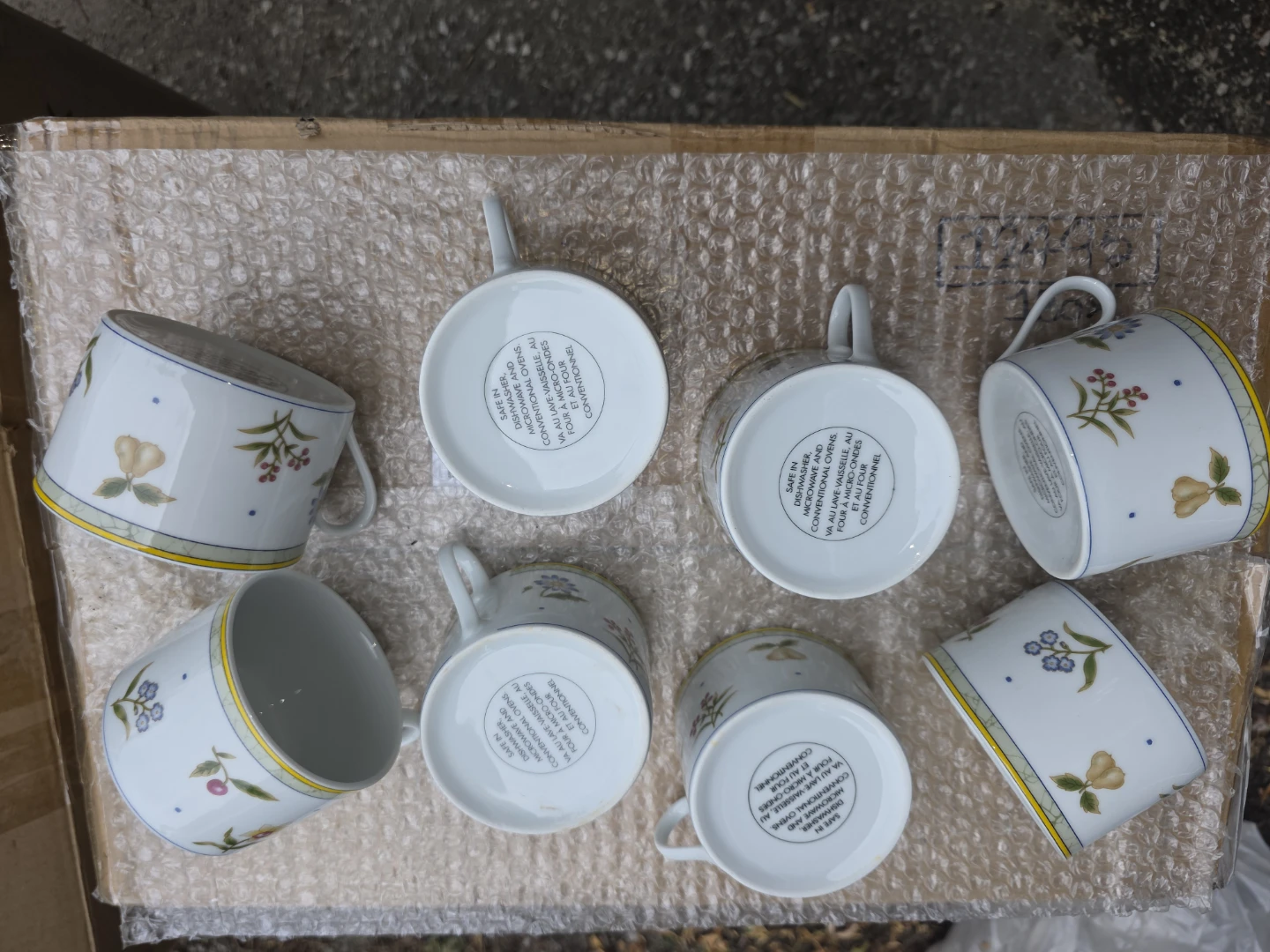 8 Used Tea Cups with Flower Images - photo 2