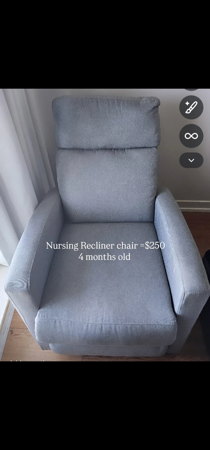 Grey Nursing Recliner Chair