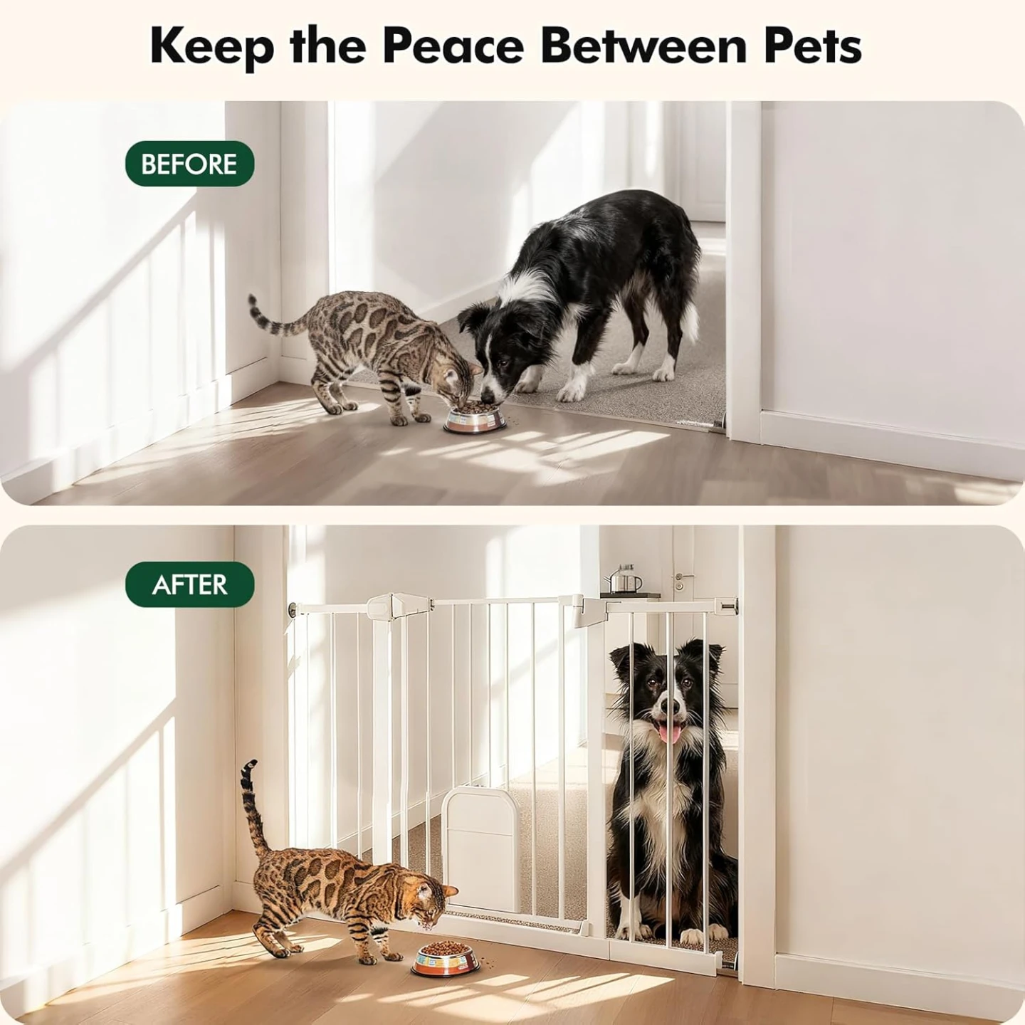 Pet Gate with Adjustable Cat Door - photo 5