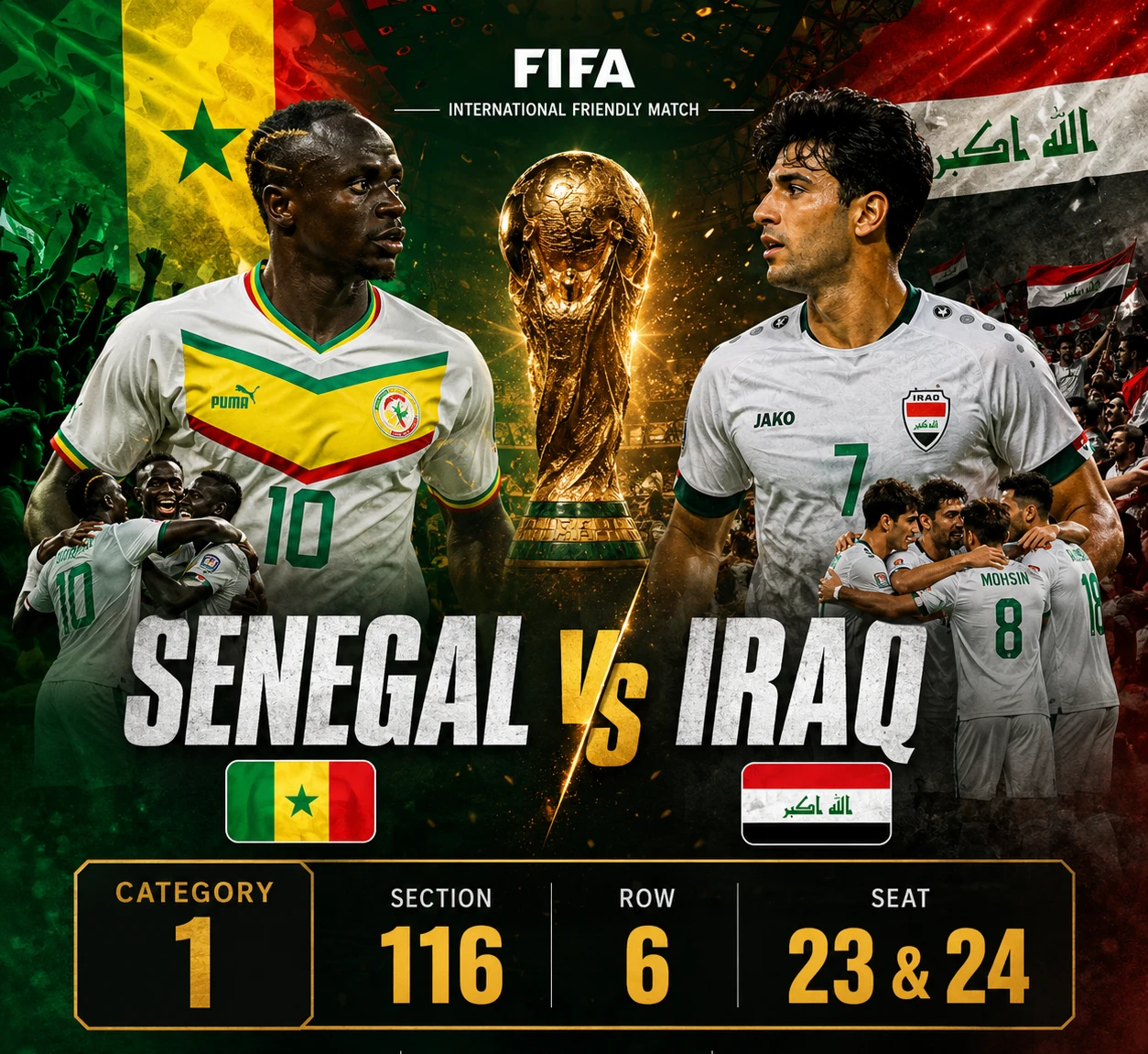FIFA International Match: Senegal vs Iraq Tickets
