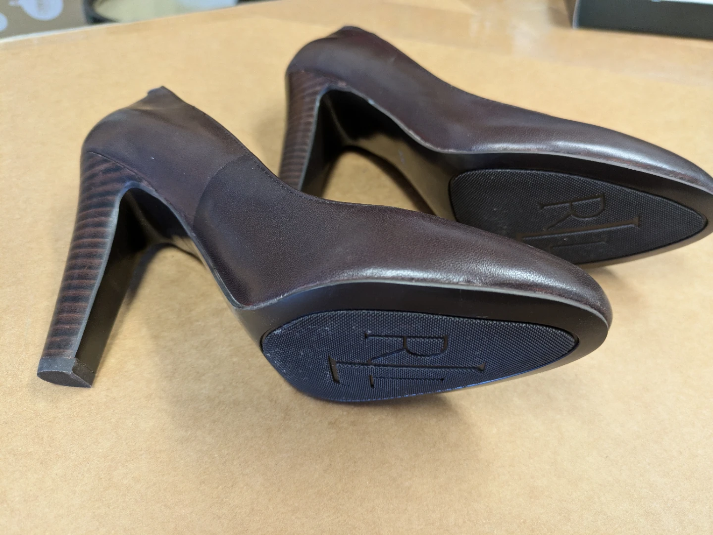 Ralph Lauren Brown Rylie Leather Heels - Size 5.5 - photo 2