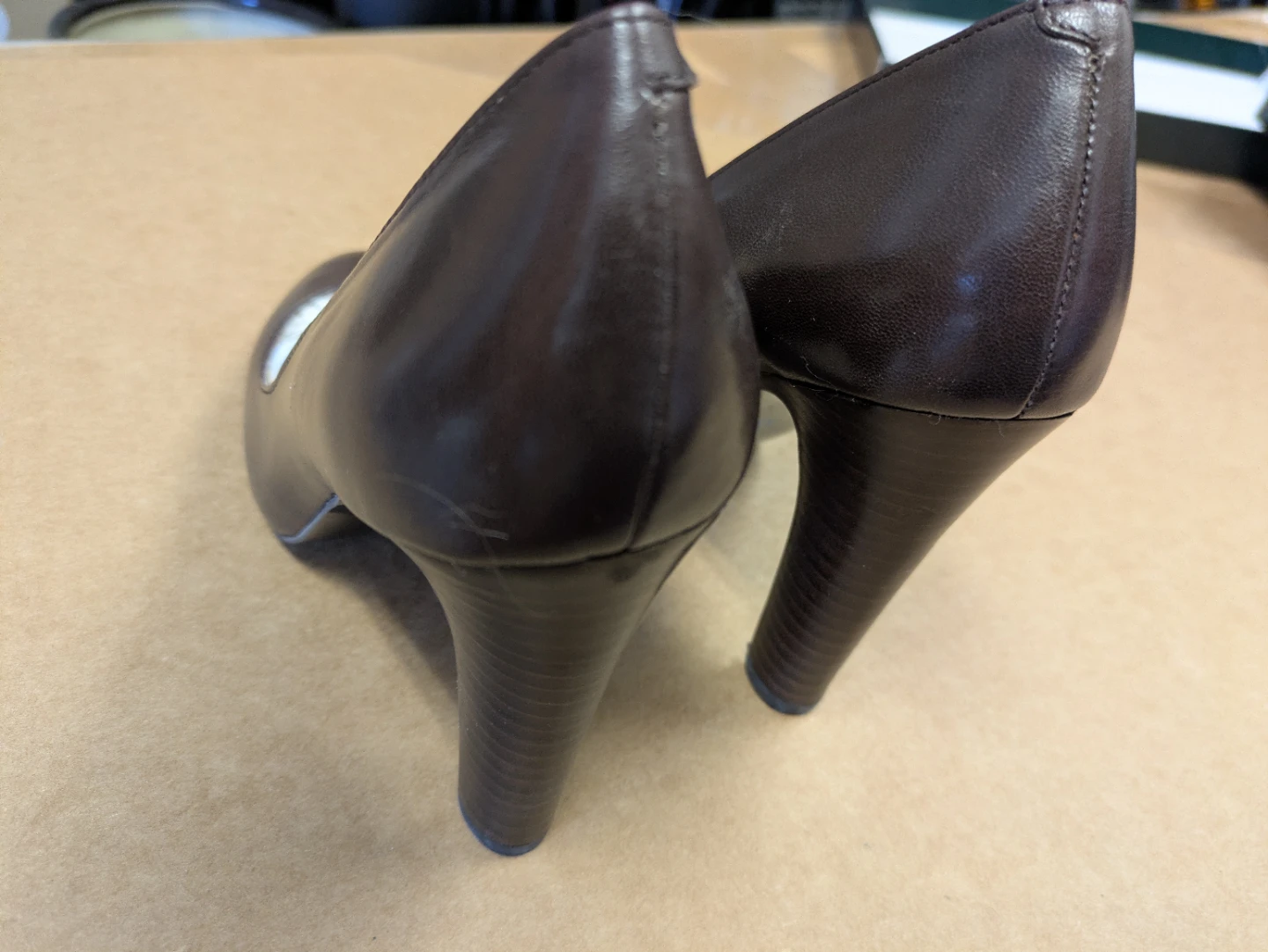 Ralph Lauren Brown Rylie Leather Heels - Size 5.5 - photo 3