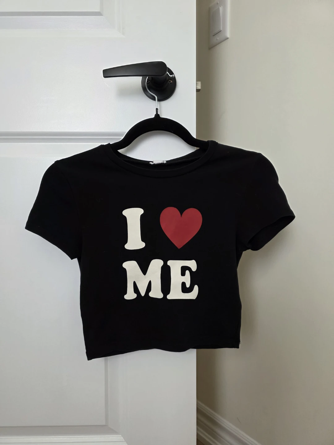 Garage Black 'I Love Me' Crop Top