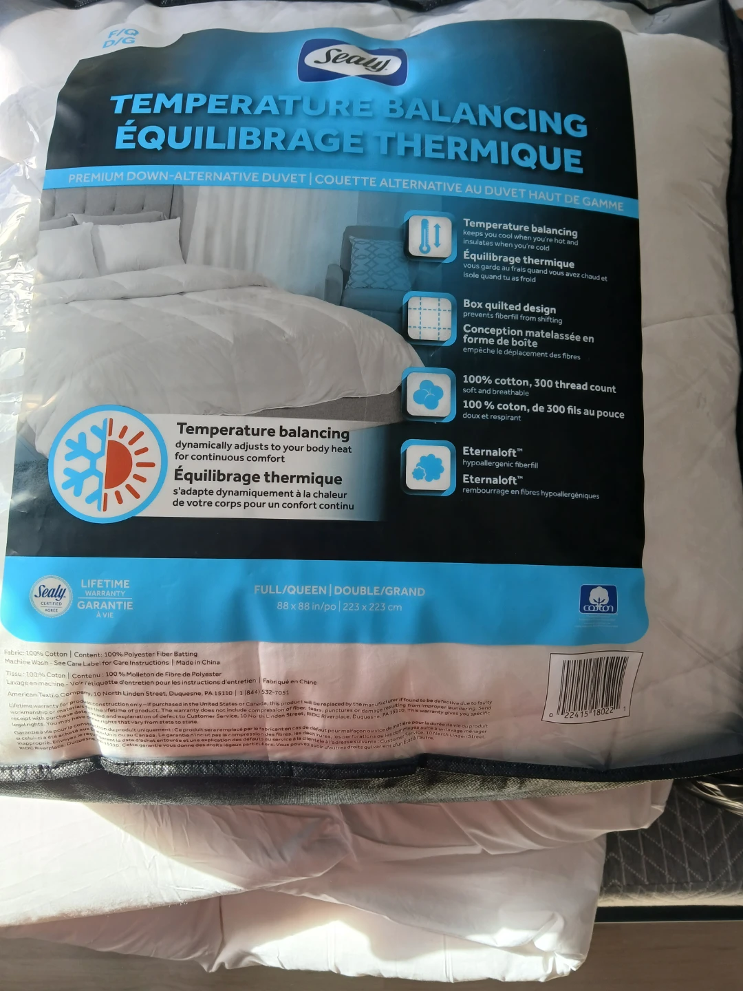 Sealy Temperature Balancing Premium Down-Alternative Duvet