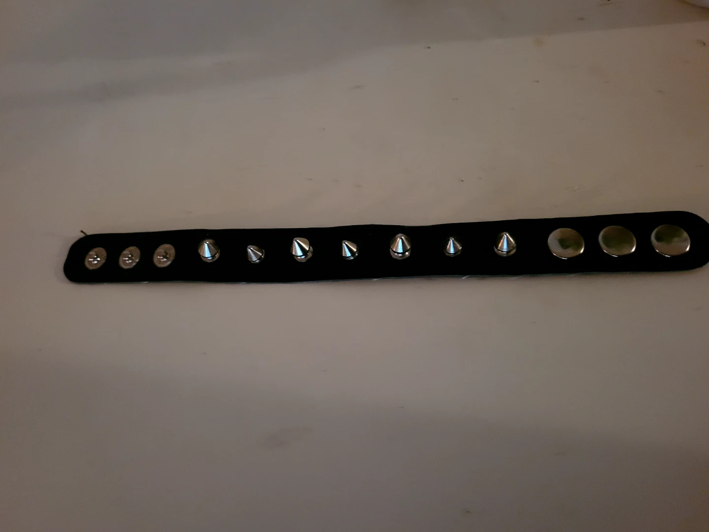 Black Spiked Studded Cuff Bracelet