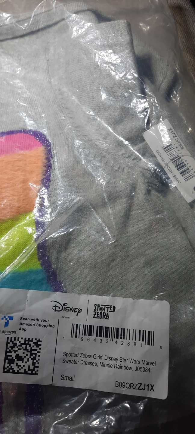 Sealed Girls' Disney Minnie Rainbow Sweaterdress- Small - photo 3