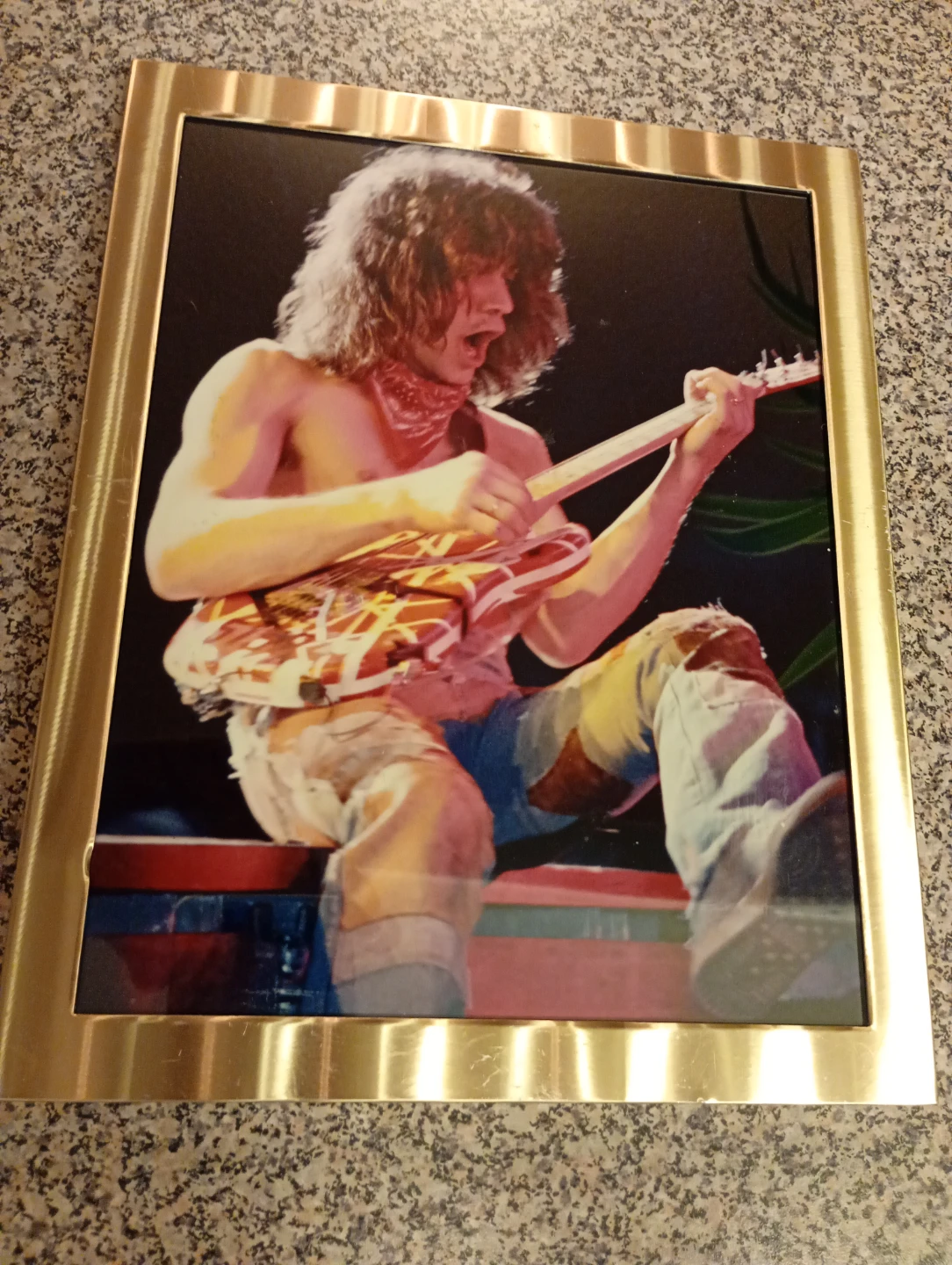Framed Eddie Van Halen Photo Print⚽ - photo 2