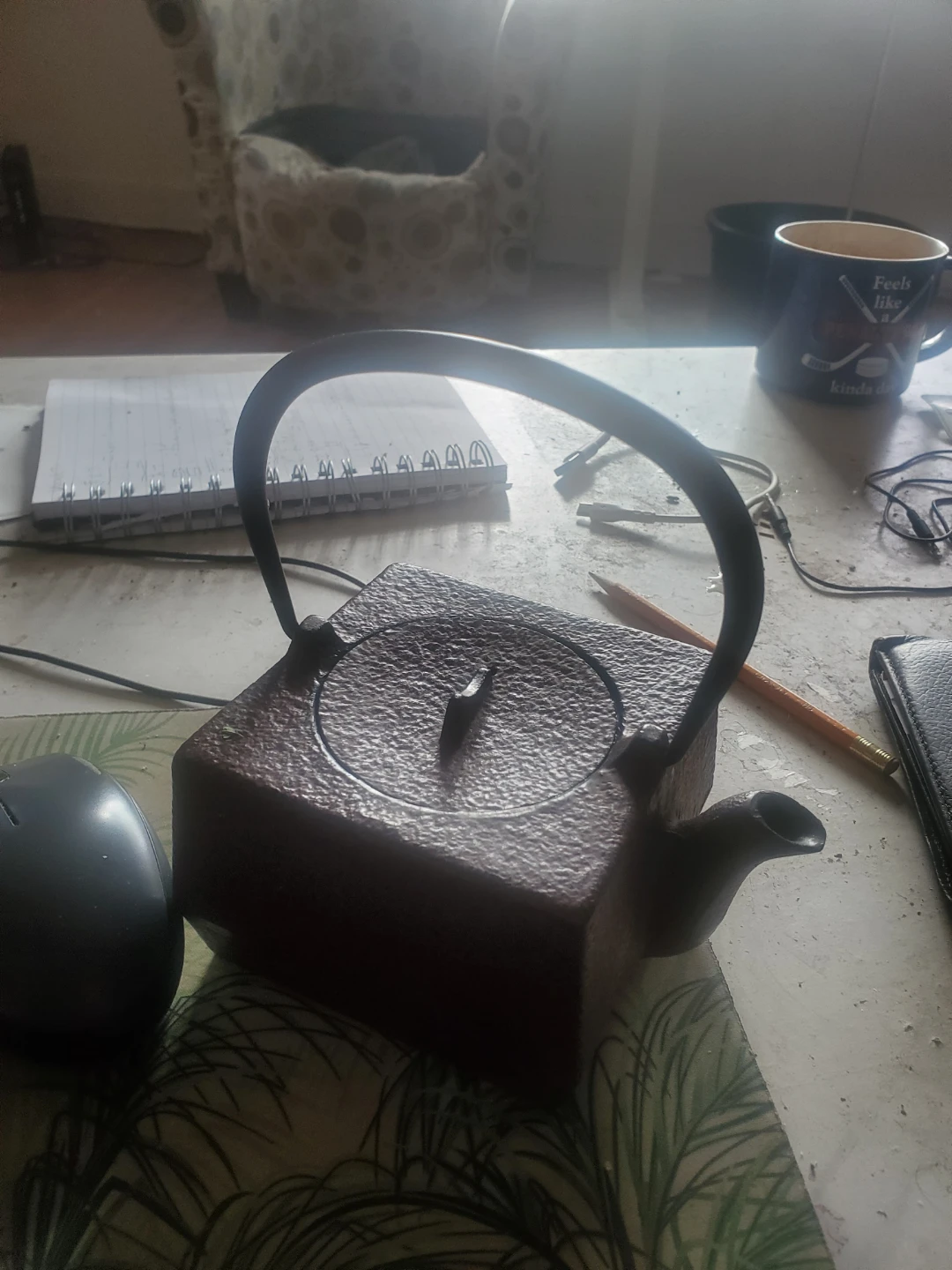 Square Cast Iron Teapot - photo 2