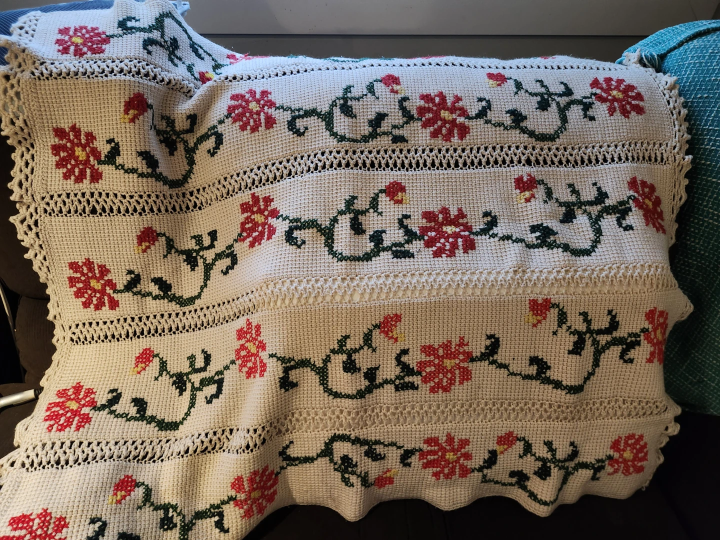 Handmade Crocheted Throw Blanket