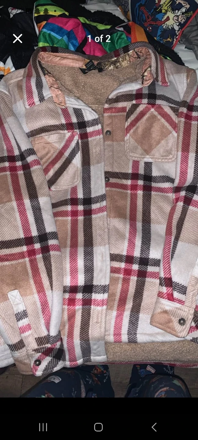 Real tree Women's Plaid Flannel Lined Shirt Jacket
