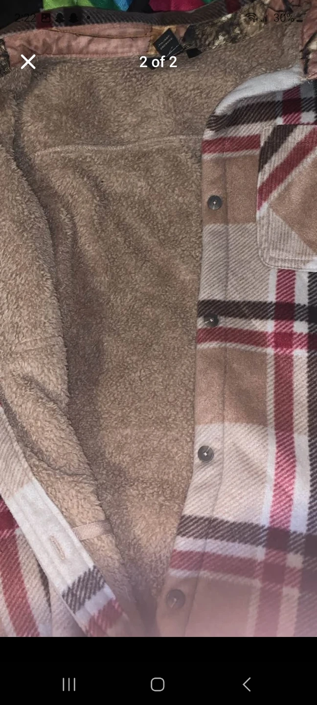 Real tree Women's Plaid Flannel Lined Shirt Jacket - photo 2