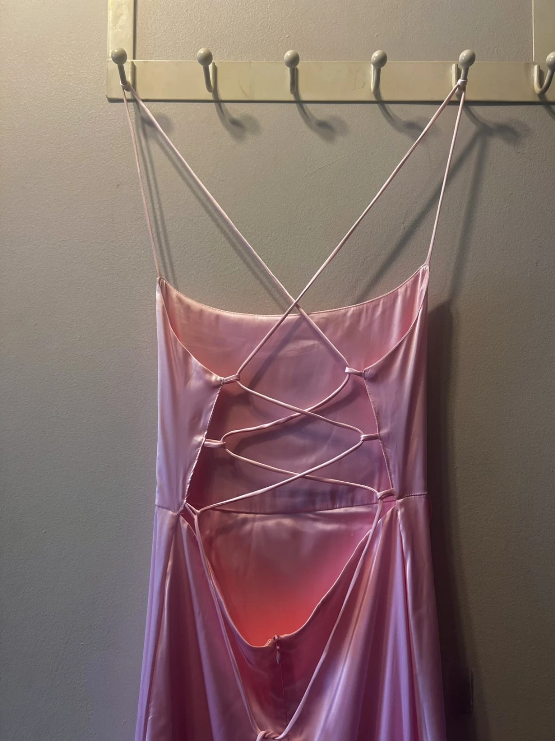 Pink Satin Prom/Formal Dress w Slit New - photo 3