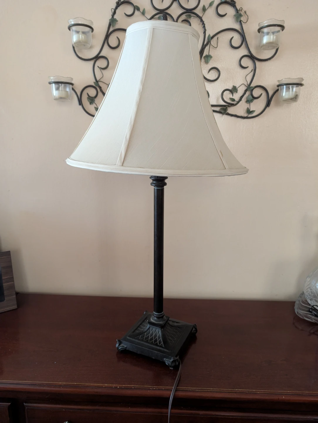 Lamp - black, iron