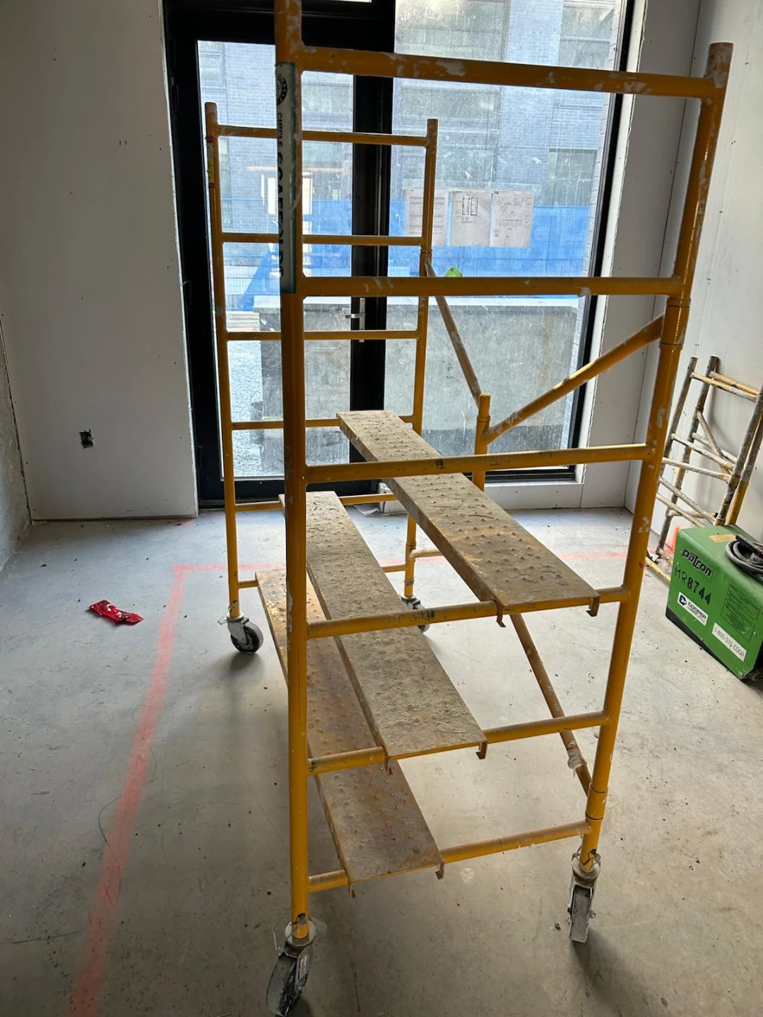 Yellow Rolling Scaffolding