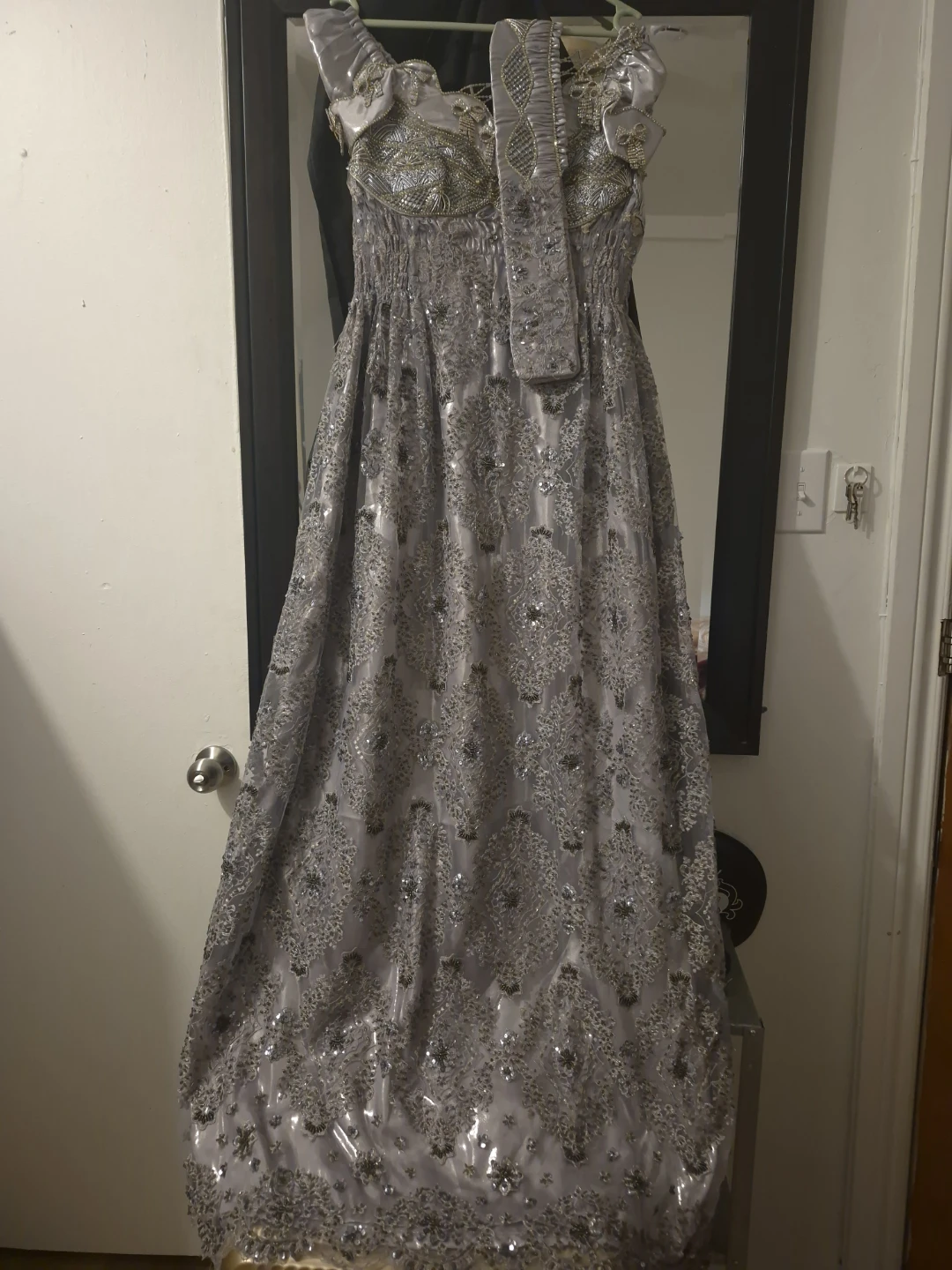 Robe Algérienne Blouza – Gris argenté