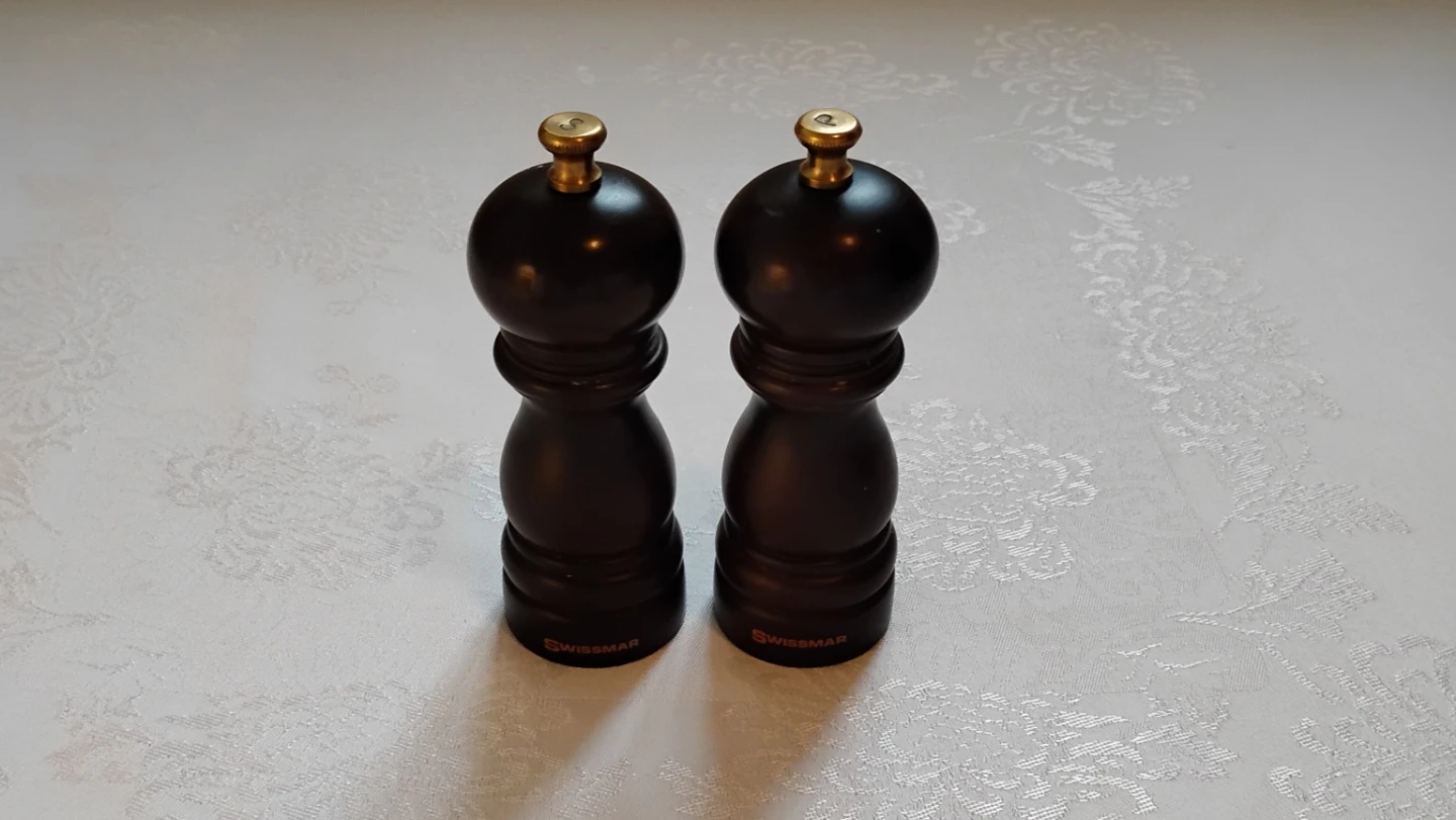 ⚽ Solid Wood Salt and Pepper Set
