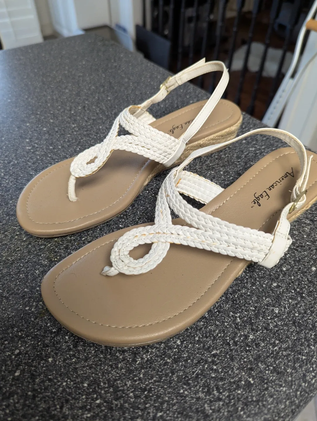 American Eagle White Braided Strap Sandals - photo 2