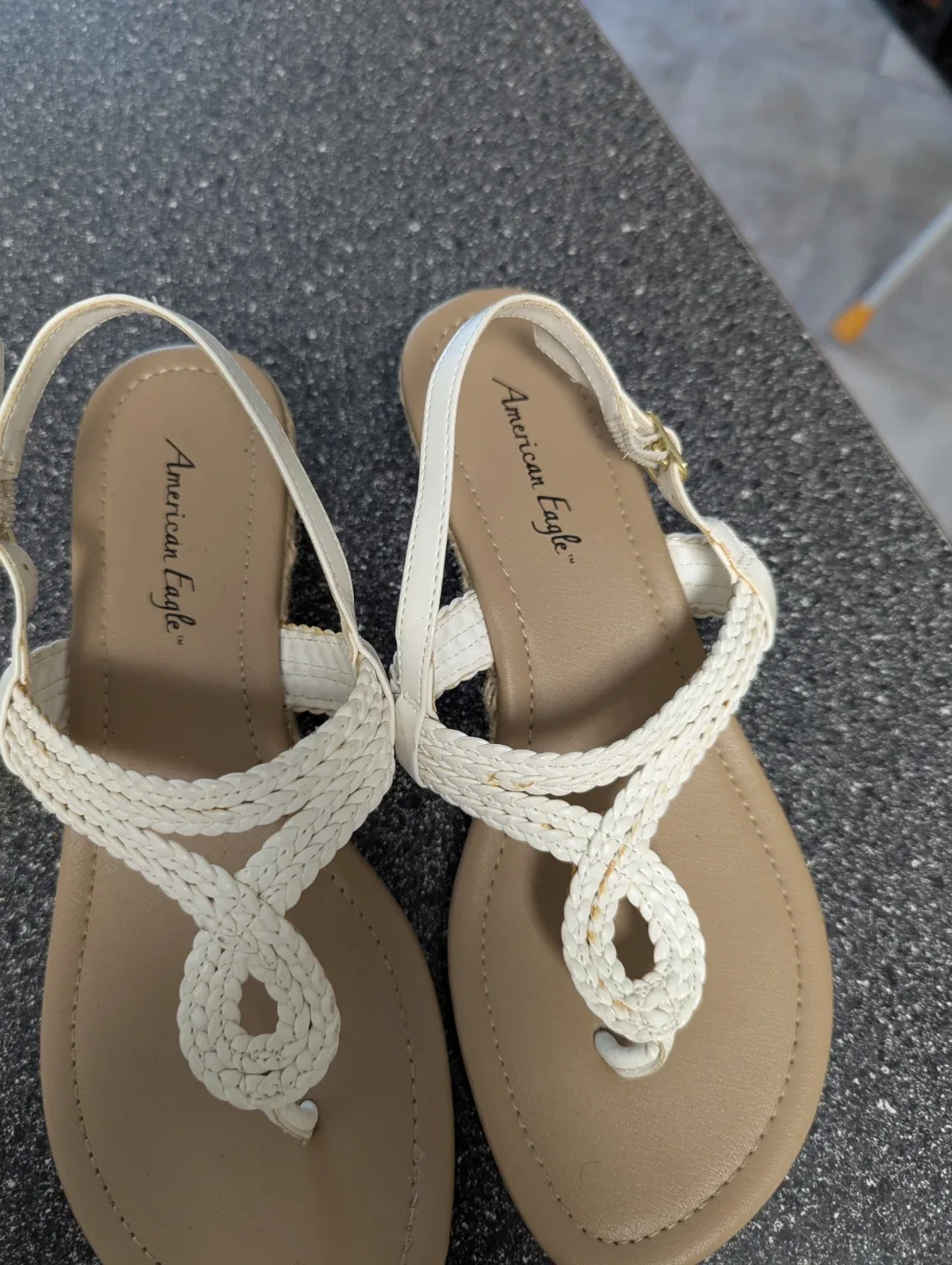American Eagle White Braided Strap Sandals - photo 4