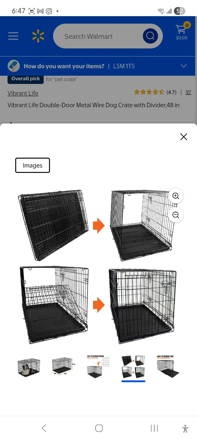 Vibrant Life Double-Door Metal Wire Dog Crate - photo 2