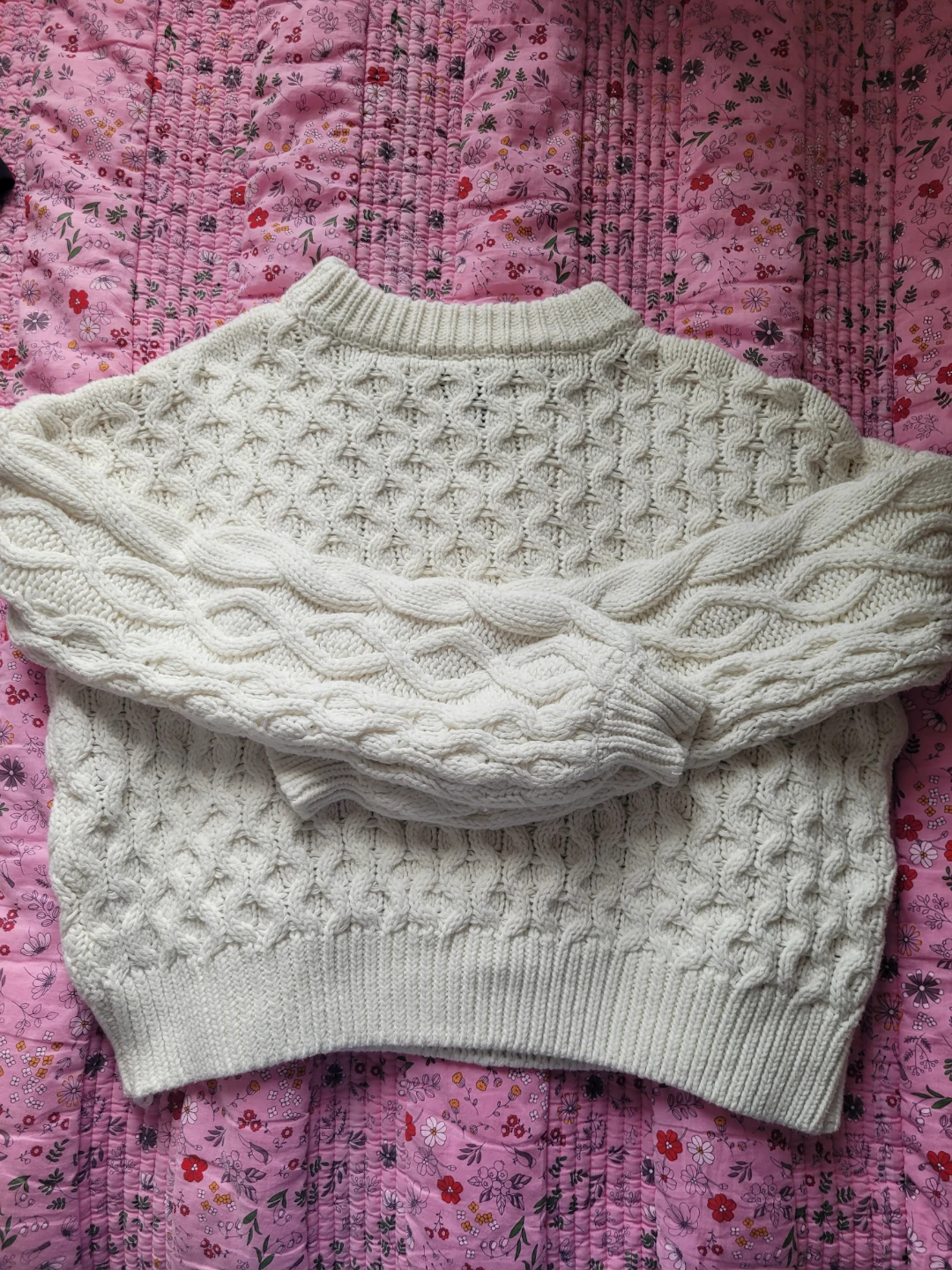 White Cable Knit Sweater by moon&madison - photo 2