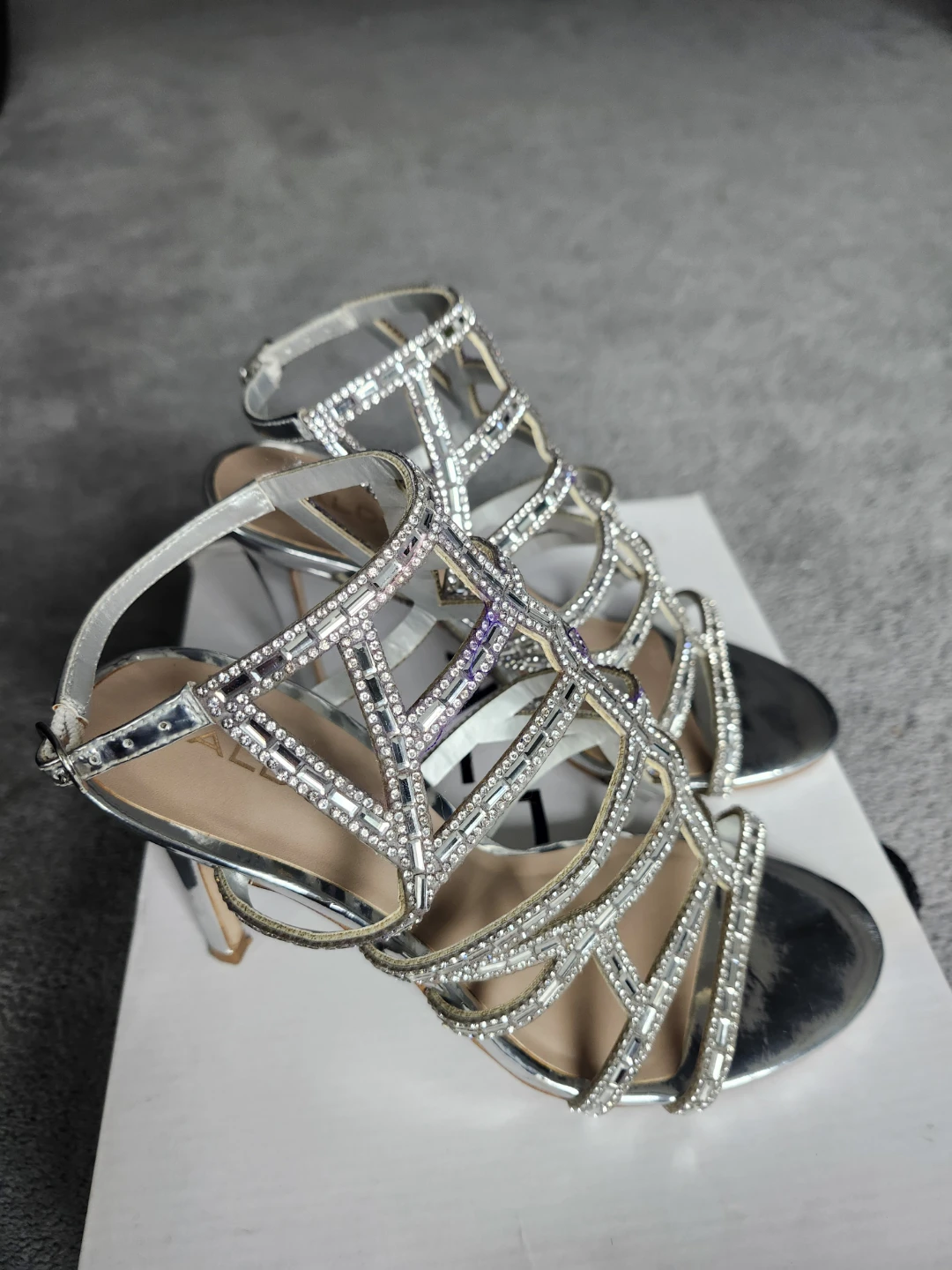 ALDO Silver Embellished Heels - photo 2