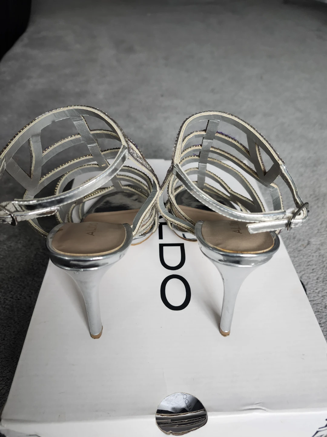 ALDO Silver Embellished Heels - photo 3