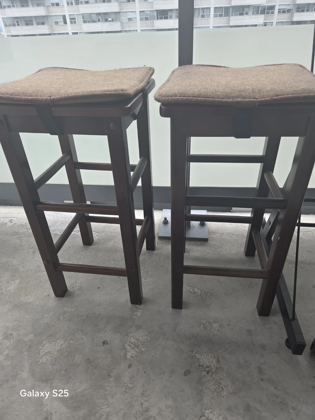 Set of 2 Brown Bar Stools