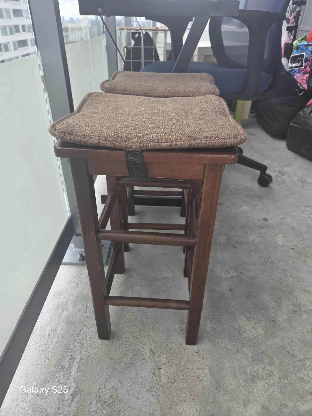 Set of 2 Brown Bar Stools - photo 4