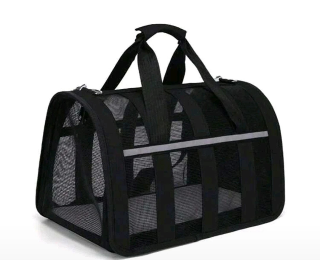 Black Mesh Pet Carrier