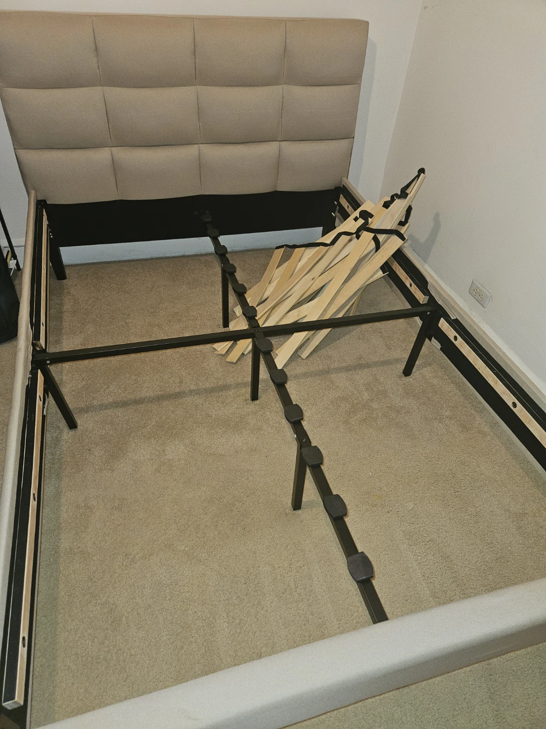 New Upholstered Full Bed Frame with Headboard - photo 2