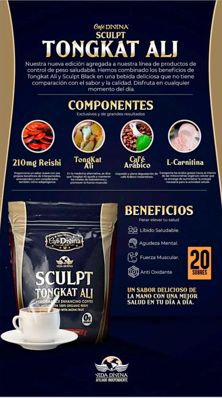 Vida Divina Sculpt Tongkat Ali Coffee - 20 Servings