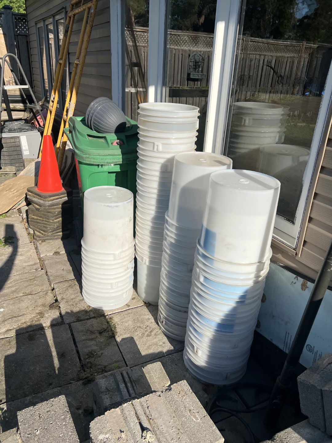 White Plastic Buckets