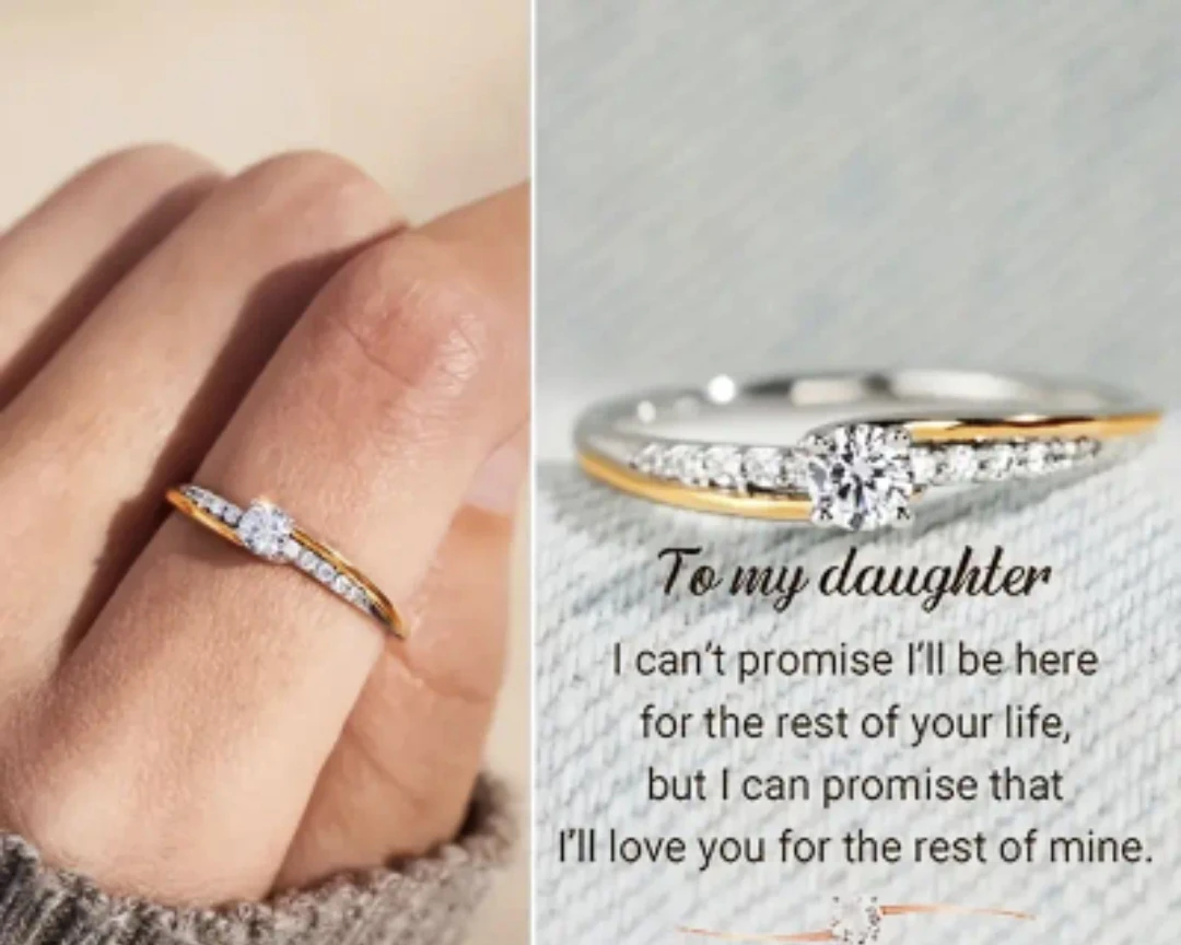 Ring with inscription "To my daughter" size 7