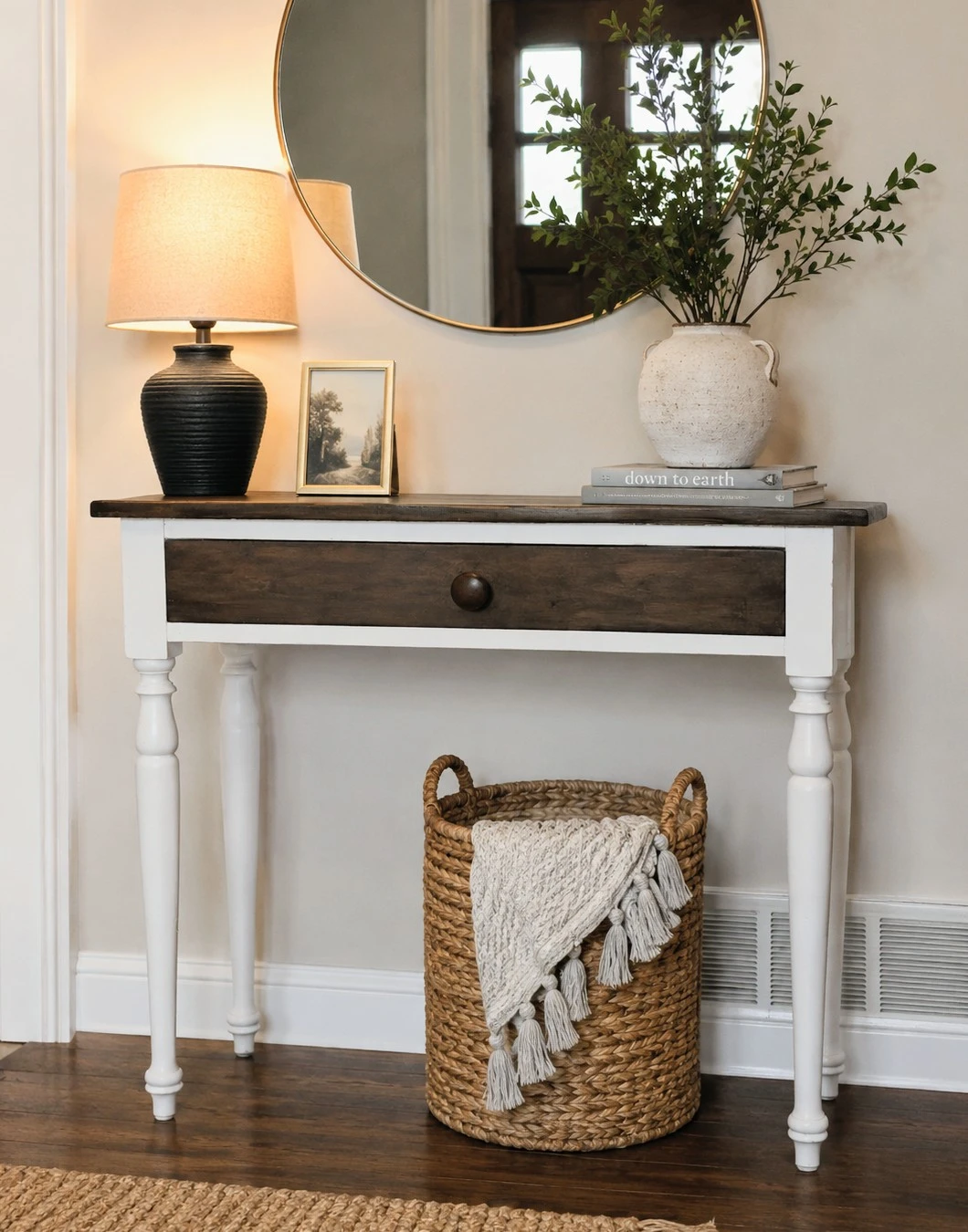 Small Accent Table with Drawer