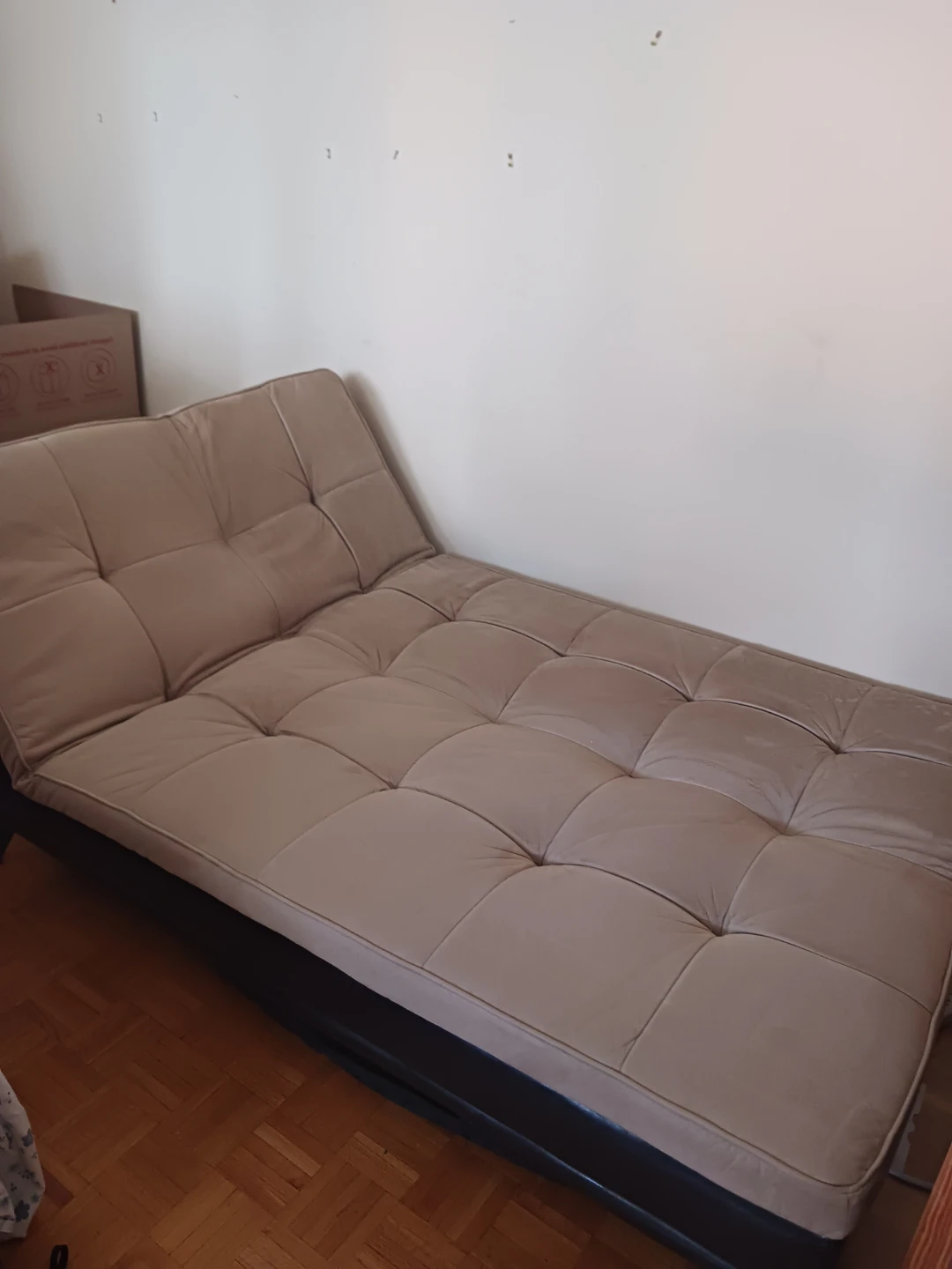 Beige Futon Sofa Bed - photo 2