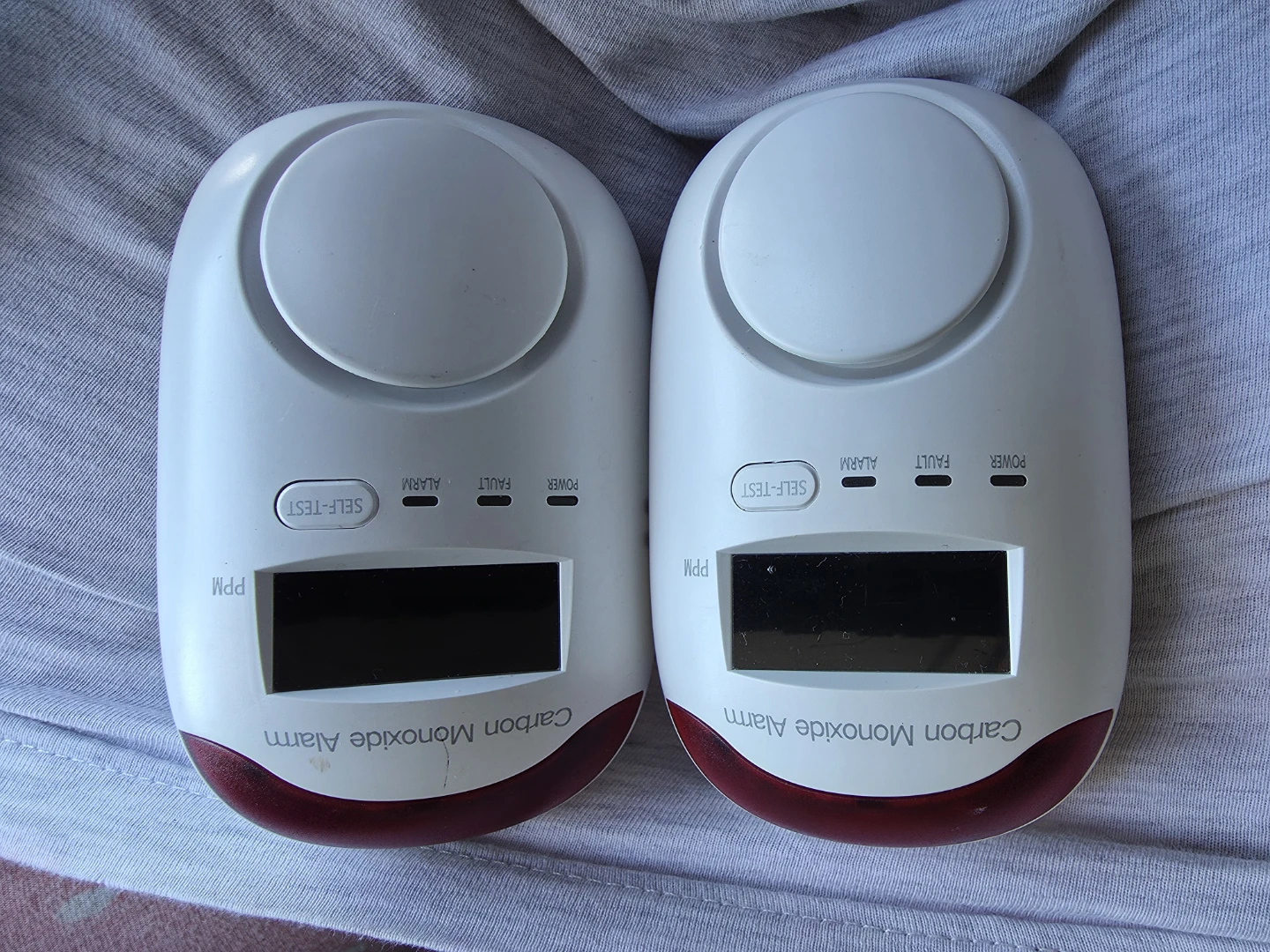 Two Carbon Monoxide Alarms