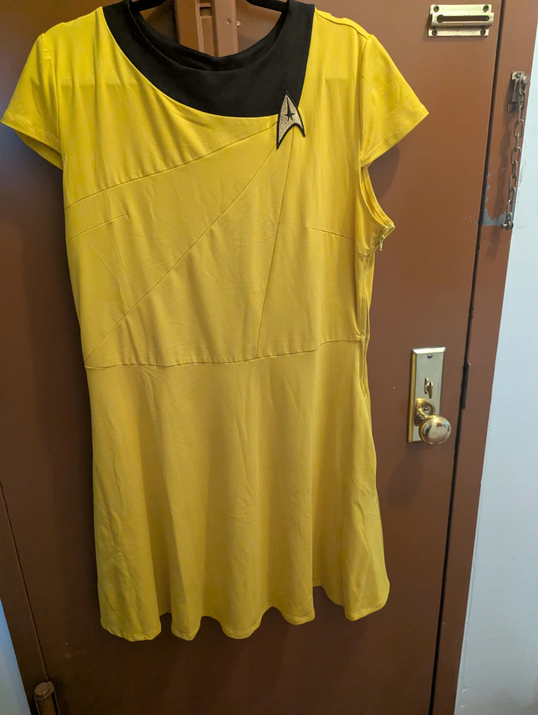Yellow Star Trek Uniform Dress with Insignia - photo 3