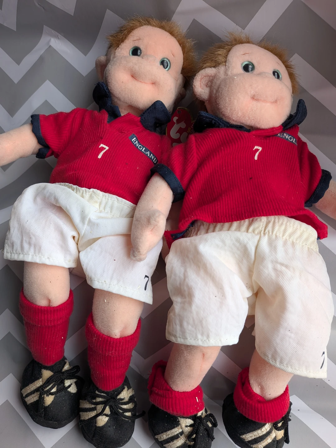 Ty Beanie Babies England Footballer Dolls (Set of 2)