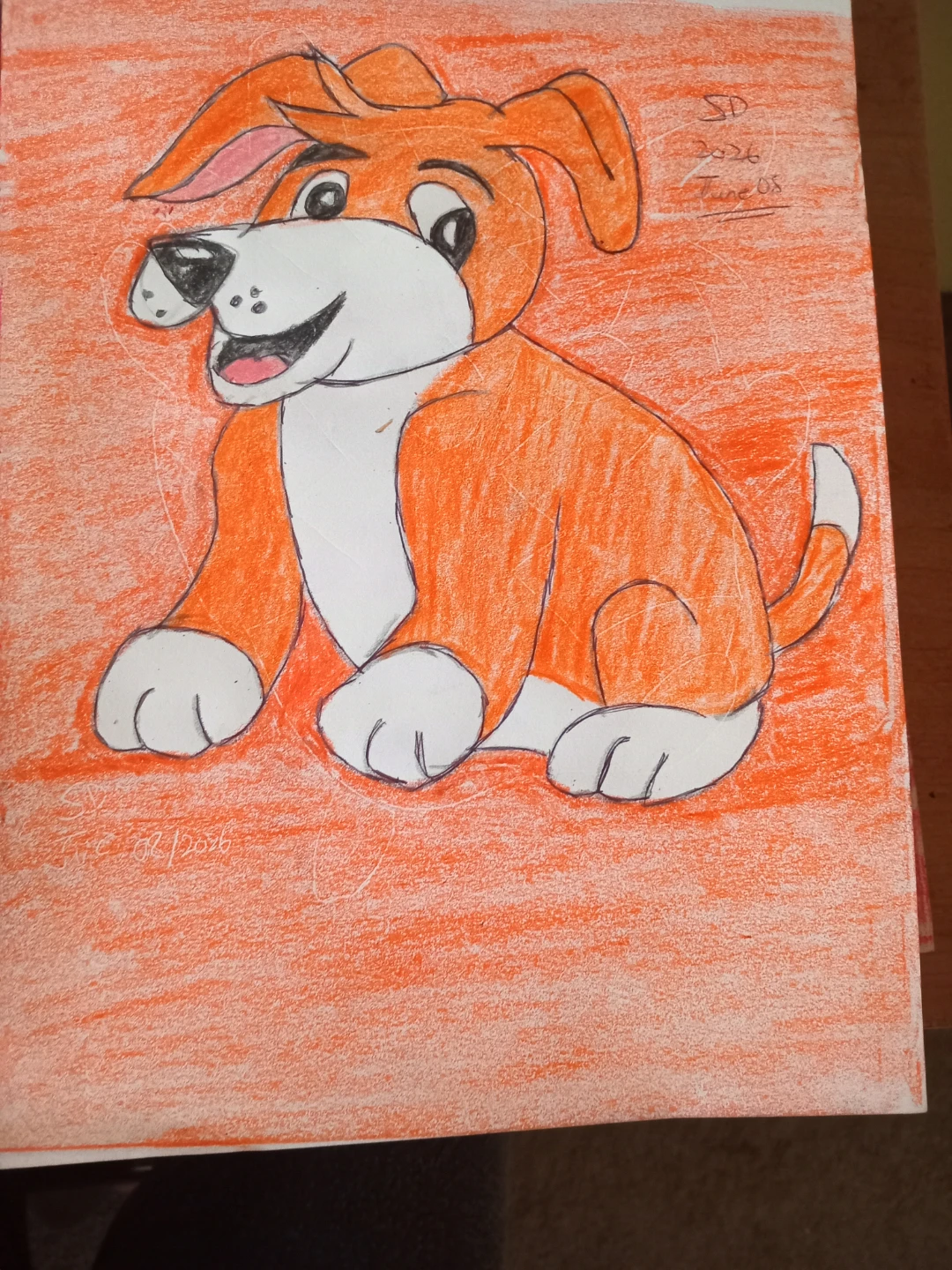 Orange Dog with Orange Background - photo 2