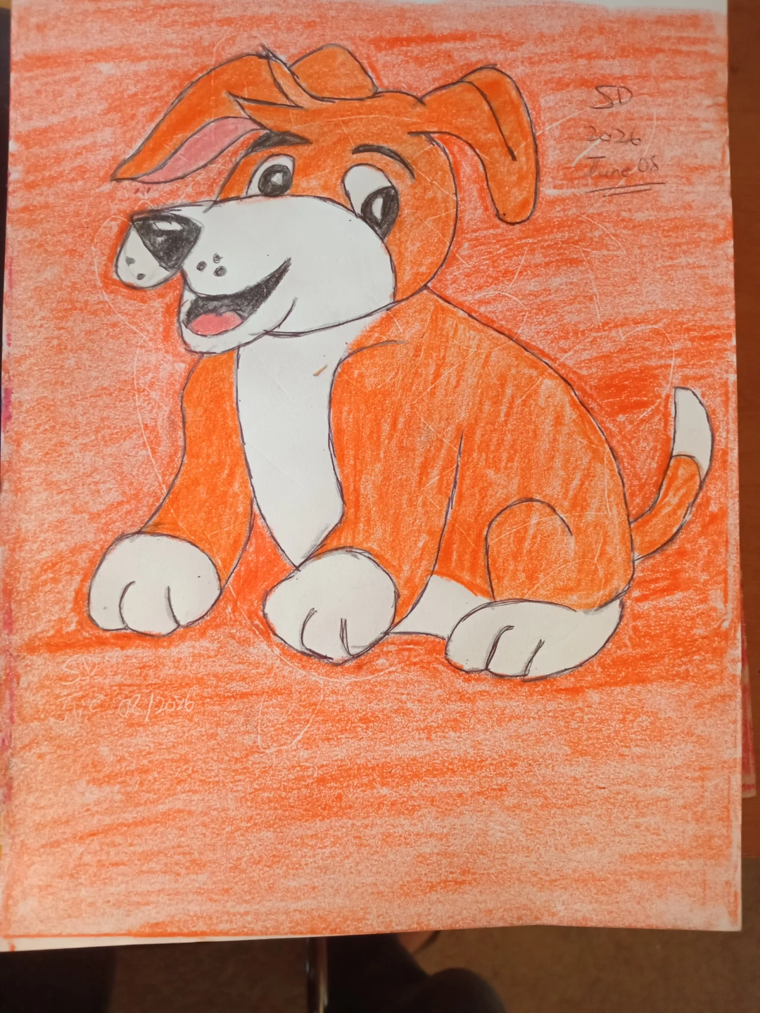 Orange Dog with Orange Background - photo 3