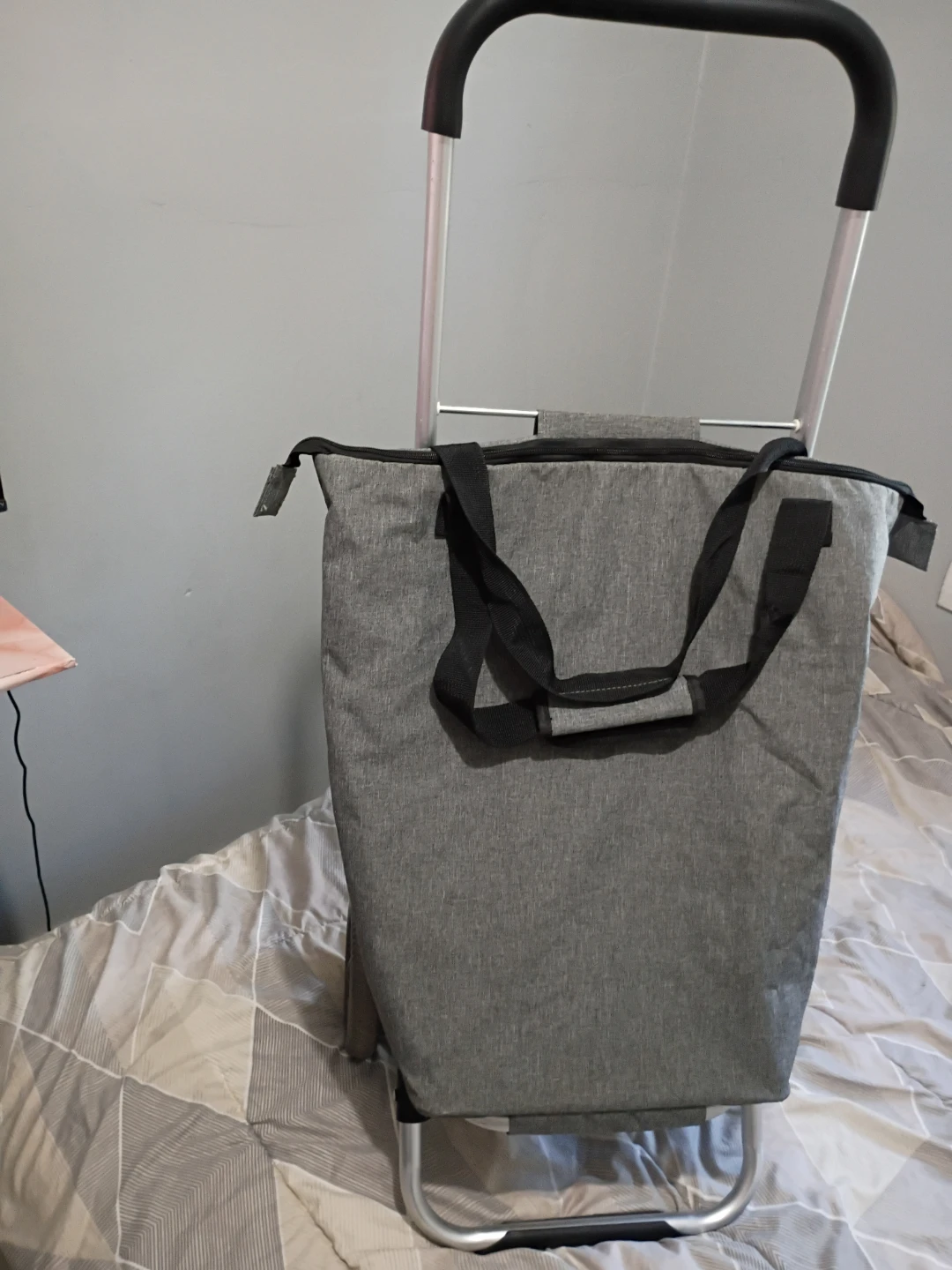 Gray Rolling Shopping Cart - photo 2