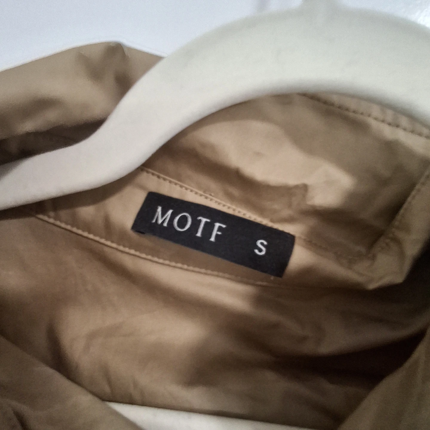 MOTF Tan Button-Up Shirt Dress with Belt - photo 2
